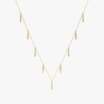 Multi Diamond Bar Necklace