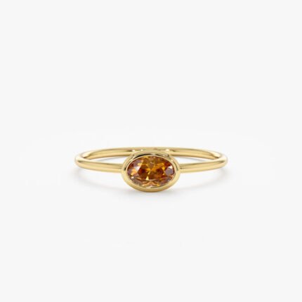 Oval Citrine Ring