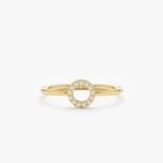 Petite Diamond Circle Ring