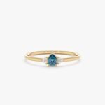 Petite London Topaz Engagement Ring