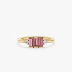 Pink Sapphire Engagement Ring