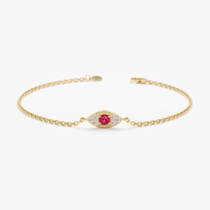 Ruby Eye Diamond Bracelet