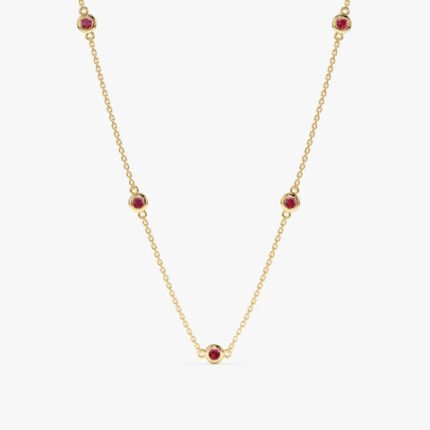 Ruby Station Necklace