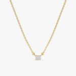 Triple Baguette Diamond Necklace
