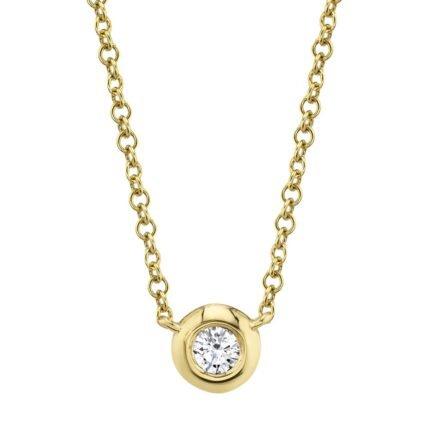 0.05Ct Diamond Bezel Necklace
