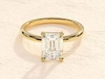 4 Prong Emerald Cut Lab Grown Diamond 3ct Engagement Ring - 图片 2