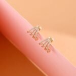 Natural Diamond Arrow Cage Huggies - Image 4