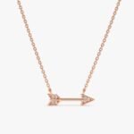 Natural Diamond Arrow Necklace - Image 4