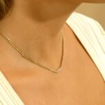 Natural Diamond Bar Cuban Chain Necklace - Image 3