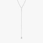 Natural Diamond Bar Lariat Necklace - Image 2