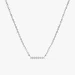 Natural Diamond Bar Necklace - 图片 2