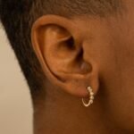Diamond Bezel Hoop Earrings - 图片 4
