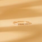 14K Solid Gold Natural Diamond Channel Set Ring - Image 3