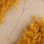 Natural Diamond Lariat Bar Necklace - Image 5