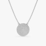 Natural Diamond Disc Necklace - Image 2