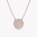 Natural Diamond Disc Necklace - Image 5