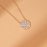 Natural Diamond Disc Necklace - Image 3