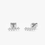 Diamond Ear Crawler Studs - 图片 2