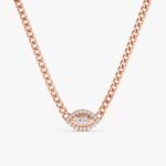 Diamond Evil Eye Cuban Chain Necklace - Image 3