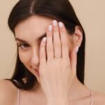 14K Solid Gold Natural Diamond Evil Eye Lash Ring - Image 7