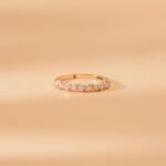 18K Solid Gold Natural Diamond Garland Ring - Image 3