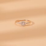 Natural Diamond Halo Engagement Ring - 图片 5