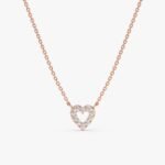 Natural Diamond Heart Necklace - 图片 3