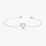 Diamond Heart Outline Bracelet - Image 2