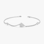 Diamond Heart Station Bracelet - Image 2
