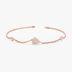 Diamond Heart Station Bracelet - Image 4