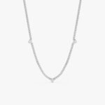 Diamond Heart Station Necklace - Image 2