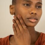 18K Solid Gold Natural Diamond Hexagon Ring - Image 3