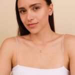 Natural Diamond In Heart Outline Necklace - 图片 4
