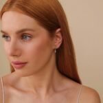 Natural Diamond Initial Charm Huggies - 图片 6