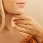 14K Solid Gold Natural Diamond Lightning Bolt Chain Ring - 图片 6