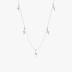 Diamond Lightning Bolt Drop Necklace - 图片 2