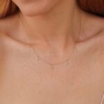 Diamond Lightning Bolt Drop Necklace - 图片 4
