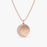 Natural Diamond Moon & Stars Medallion - Image 4