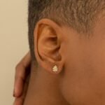 Natural Diamond Palm Leaf Studs - 图片 5