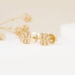 Natural Diamond Palm Leaf Studs - 图片 4