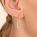 Natural Natural Diamond Paperclip Earrings - 图片 5