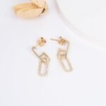 Natural Natural Diamond Paperclip Earrings - 图片 3