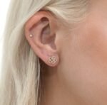 Natural Diamond Rose Studs - 图片 3