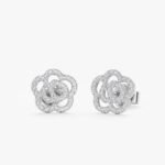 Natural Diamond Rose Studs - 图片 2