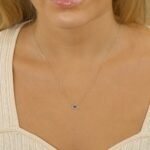 Diamond Sapphire Evil Eye Necklace - 图片 5