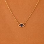 Diamond Sapphire Evil Eye Necklace - 图片 6