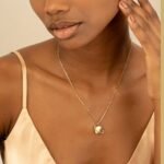 Diamond Saturn Charm Paperclip Necklace - Image 4