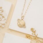 Diamond Saturn Charm Paperclip Necklace - Image 3