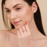14K Solid Gold Natural Diamond Spiral Ring - 图片 5