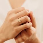 14K Solid Gold Natural Diamond Starburst Heart Ring - Image 3
